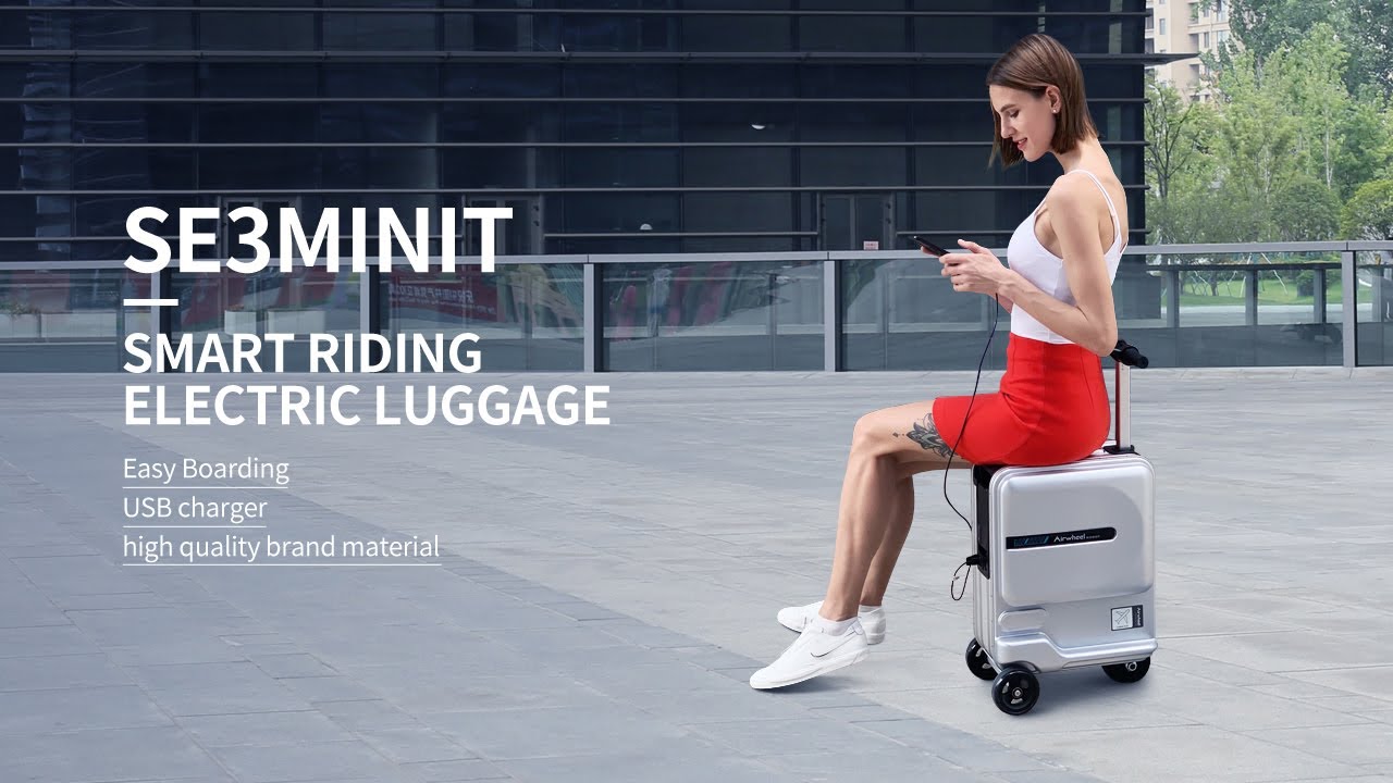 Airwheel Users Gets Around on Electric Luggage Scooter