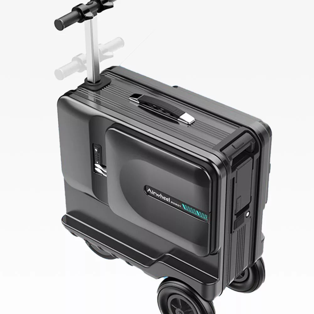 Valise d'embarquement réglable bagages à air intelligents réglables adultes  bagages à main sur scooter électrique valise motorisée chargeur de voyage